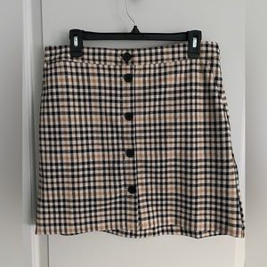 Loft Plaid Miniskirt Size 8